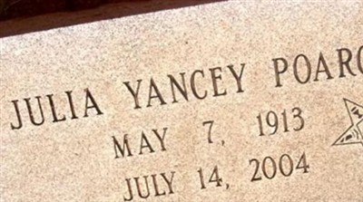 Julia Elizabeth Yancey Poarch on Sysoon