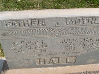 Julia Elzina Hansen Hall on Sysoon
