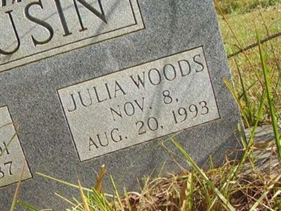 Julia Frances Woods Cousin on Sysoon
