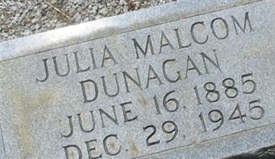 Julia Malcom Dunagan on Sysoon