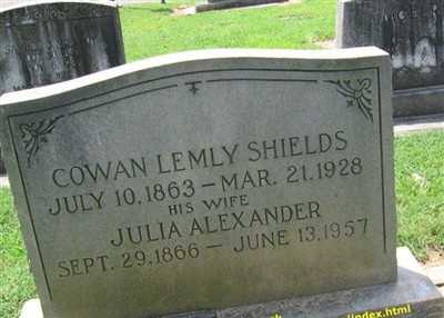 Julia Nancy Alexander Shields on Sysoon