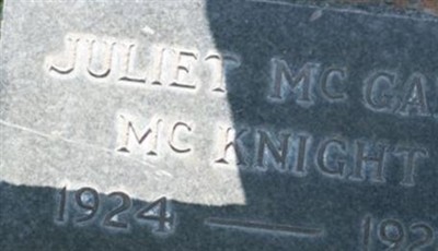 Juliet McGary McKnight on Sysoon