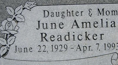 June Amelia Readicker on Sysoon