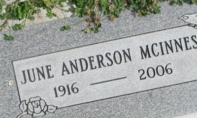 June Anderson McInnis on Sysoon