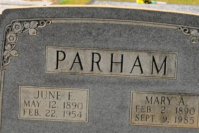 June E. Parham on Sysoon