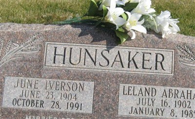 June Iverson Hunsaker on Sysoon