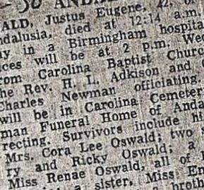 Justus E Oswald on Sysoon