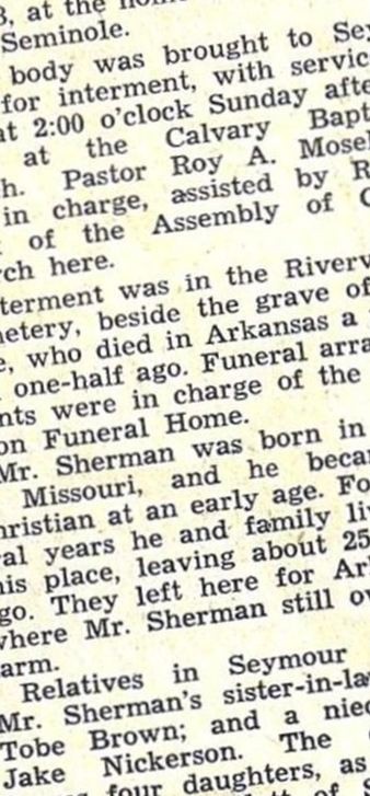J. W. Sherman on Sysoon