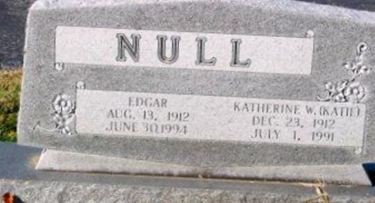 Katherine W "Katie" Null on Sysoon