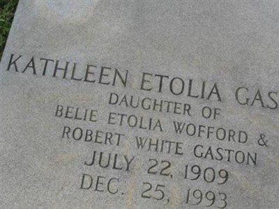 Kathleen Etolia Gaston on Sysoon
