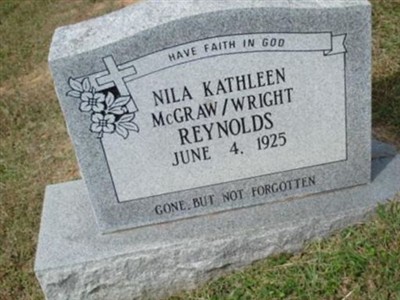 Nila Kathleen McGraw Wright Reynolds on Sysoon