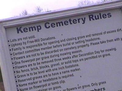 Kemp Cemetery on Sysoon