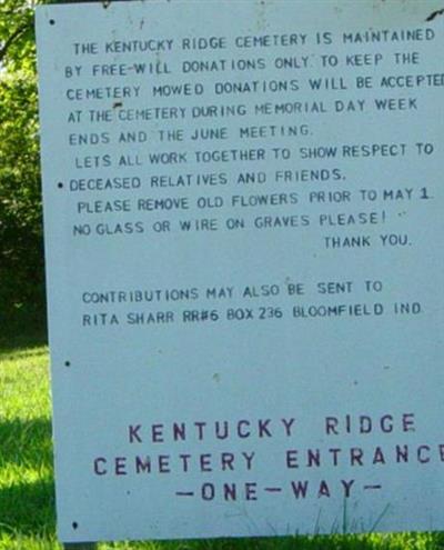 Kentucky Ridge Cemetery on Sysoon