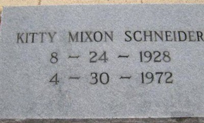 Kitty Mixon Schneider on Sysoon
