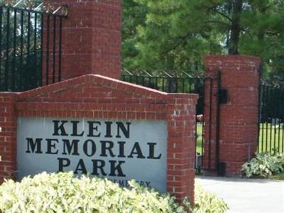 Klein Memorial Park on Sysoon