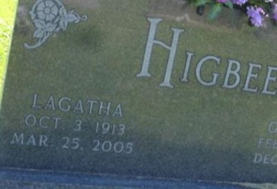 Lagatha Sadie (DeHoet) Higbee on Sysoon