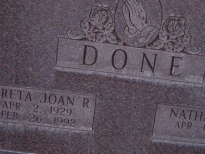 Lareta Joan Rinderknecht Done on Sysoon