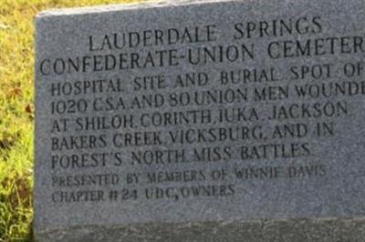 Lauderdale Springs CSA Cemetery on Sysoon