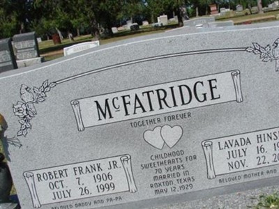 Lavada Hinshaw McFatridge on Sysoon