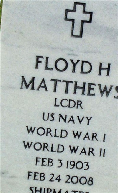 LCDR Floyd Huston Matthews on Sysoon