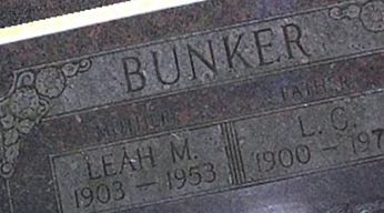 LEAH SPENCER BUNKER on Sysoon