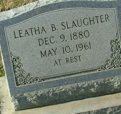Leatha B. Slaughter on Sysoon