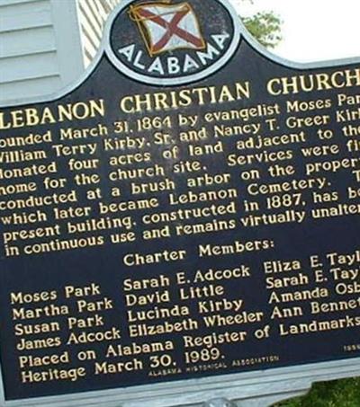 Lebanon Christian Church Cemetery on Sysoon