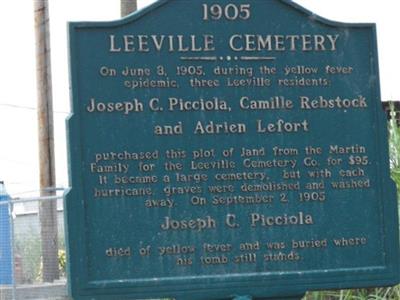 Leeville Cemetery on Sysoon