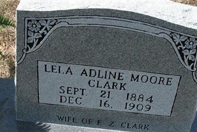 Lela Adline Moore Clark on Sysoon