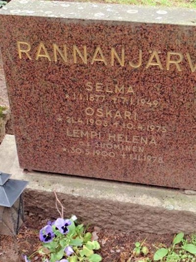 Lempi Helena Suominen Rannanjrvi, Find a grave on Sysoon Lempi Helena Suominen Rannanjrvi on Sysoon