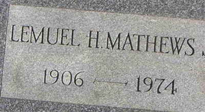 Lemuel H Mathews, Jr on Sysoon