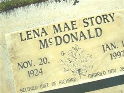 Lena Mae Story McDonald on Sysoon