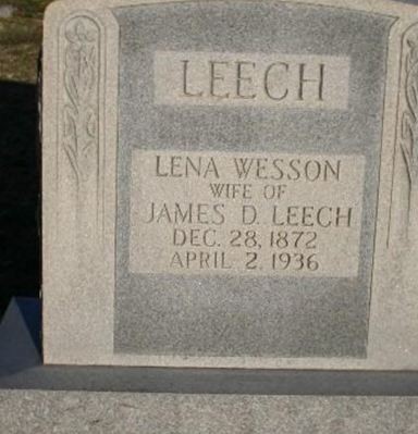 Lena Wesson Leech on Sysoon
