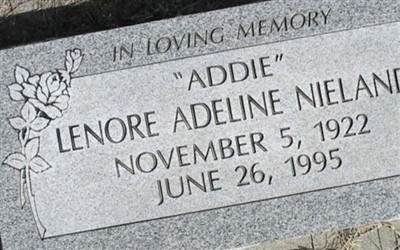 Lenore Adeline "Addie" Nieland on Sysoon