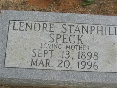 Lenore Stanphill Speck on Sysoon