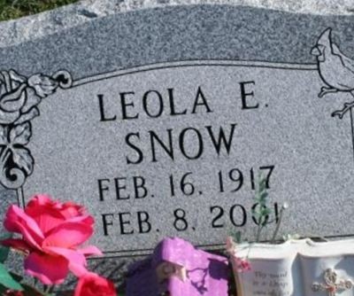 Leola E. Snow on Sysoon