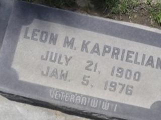 Leon M Kaprielian on Sysoon
