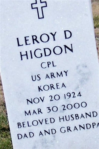 Leroy D Higdon on Sysoon