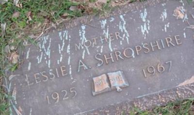 Lessie A Shropshire on Sysoon