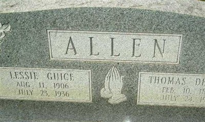 Lessie Guice Allen on Sysoon