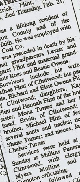 Lester Patrick Flint on Sysoon