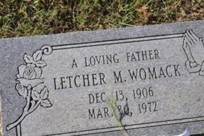 Letcher M Womack on Sysoon