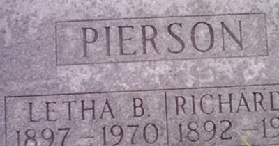Letha B Pierson on Sysoon