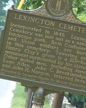 Lexington Cemetery on Sysoon