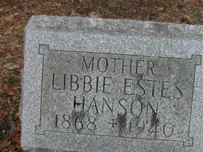 Libbie J Estes Hanson on Sysoon