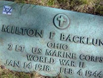 Lieut Milton F Backlund on Sysoon