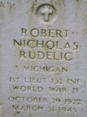 Lieut Robert Nicholas "Nick" Rudelic on Sysoon