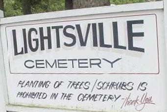 Lightsville Cemetery on Sysoon