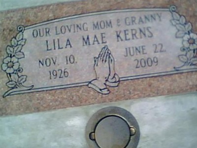 Lila Mae Crippen Kerns on Sysoon