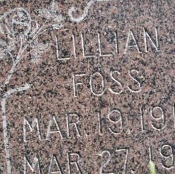 Lillian Minnie Foss on Sysoon